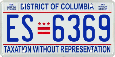DC license plate ES6369