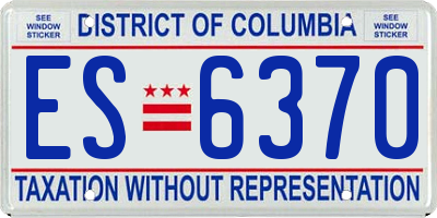 DC license plate ES6370
