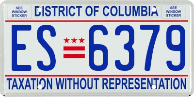 DC license plate ES6379