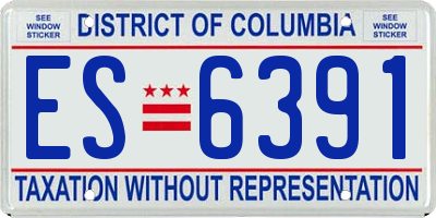 DC license plate ES6391
