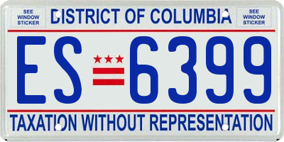 DC license plate ES6399