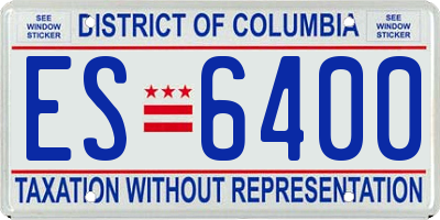 DC license plate ES6400