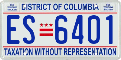 DC license plate ES6401