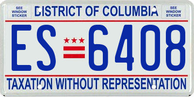 DC license plate ES6408