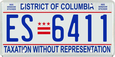 DC license plate ES6411