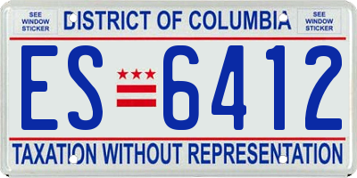 DC license plate ES6412