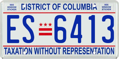 DC license plate ES6413