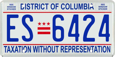 DC license plate ES6424