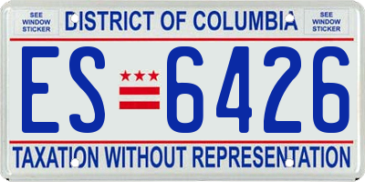 DC license plate ES6426