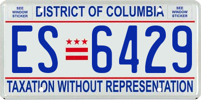 DC license plate ES6429