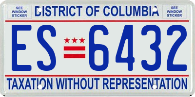 DC license plate ES6432