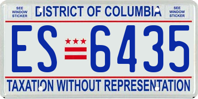 DC license plate ES6435