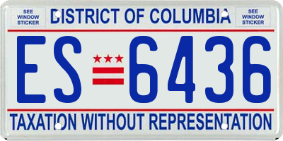 DC license plate ES6436