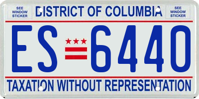 DC license plate ES6440