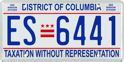 DC license plate ES6441