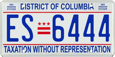 DC license plate ES6444