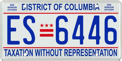 DC license plate ES6446