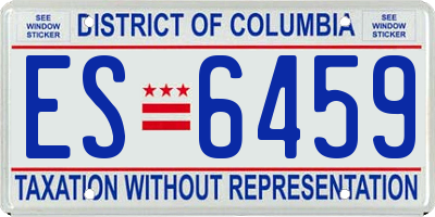 DC license plate ES6459