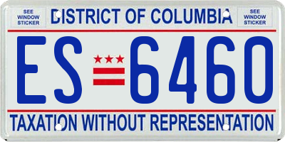 DC license plate ES6460