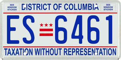 DC license plate ES6461