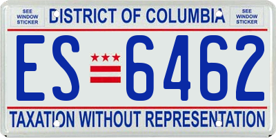 DC license plate ES6462