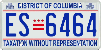DC license plate ES6464