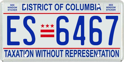 DC license plate ES6467
