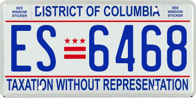 DC license plate ES6468