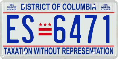 DC license plate ES6471