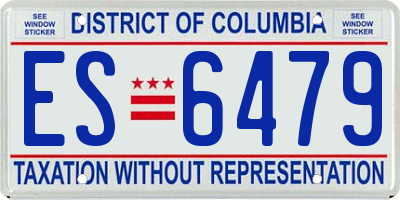 DC license plate ES6479