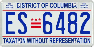 DC license plate ES6482