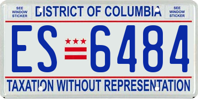 DC license plate ES6484
