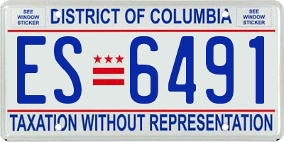DC license plate ES6491