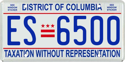 DC license plate ES6500