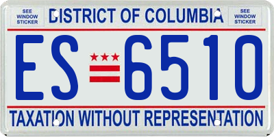 DC license plate ES6510