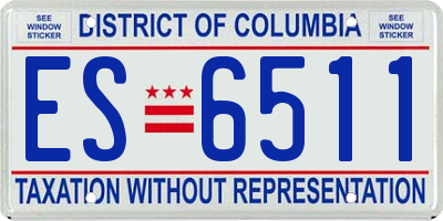 DC license plate ES6511