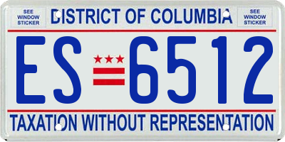 DC license plate ES6512