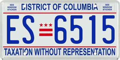 DC license plate ES6515
