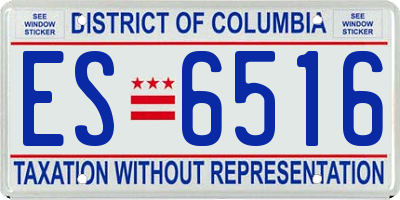 DC license plate ES6516