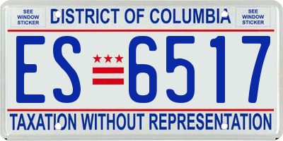 DC license plate ES6517