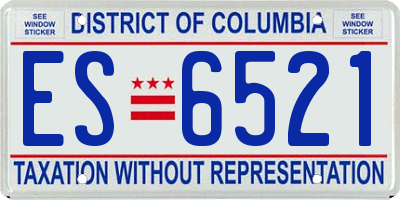 DC license plate ES6521