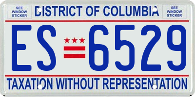 DC license plate ES6529
