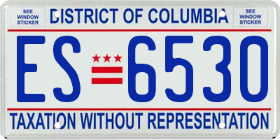 DC license plate ES6530
