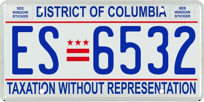 DC license plate ES6532
