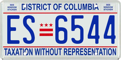 DC license plate ES6544