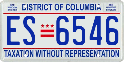 DC license plate ES6546