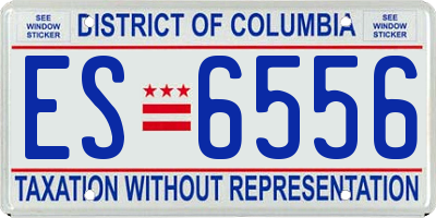 DC license plate ES6556