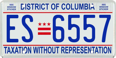 DC license plate ES6557