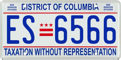 DC license plate ES6566