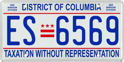 DC license plate ES6569